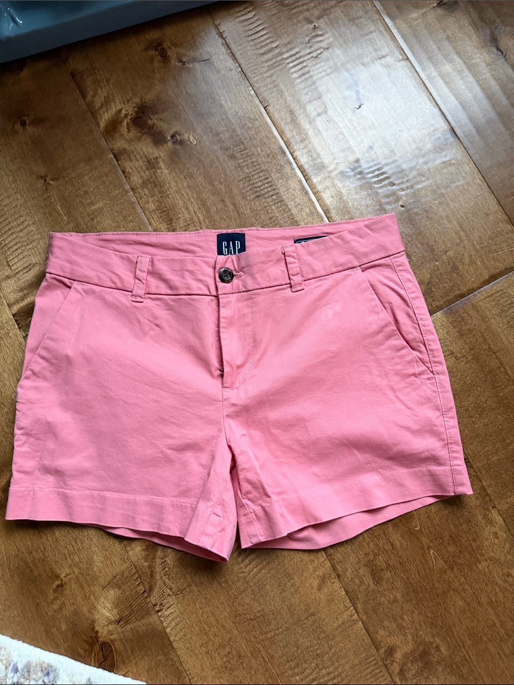 Gap Women's Relaxed Girlfriend Shorts Size 6 Light Pink/Coral 3.5" Inseam